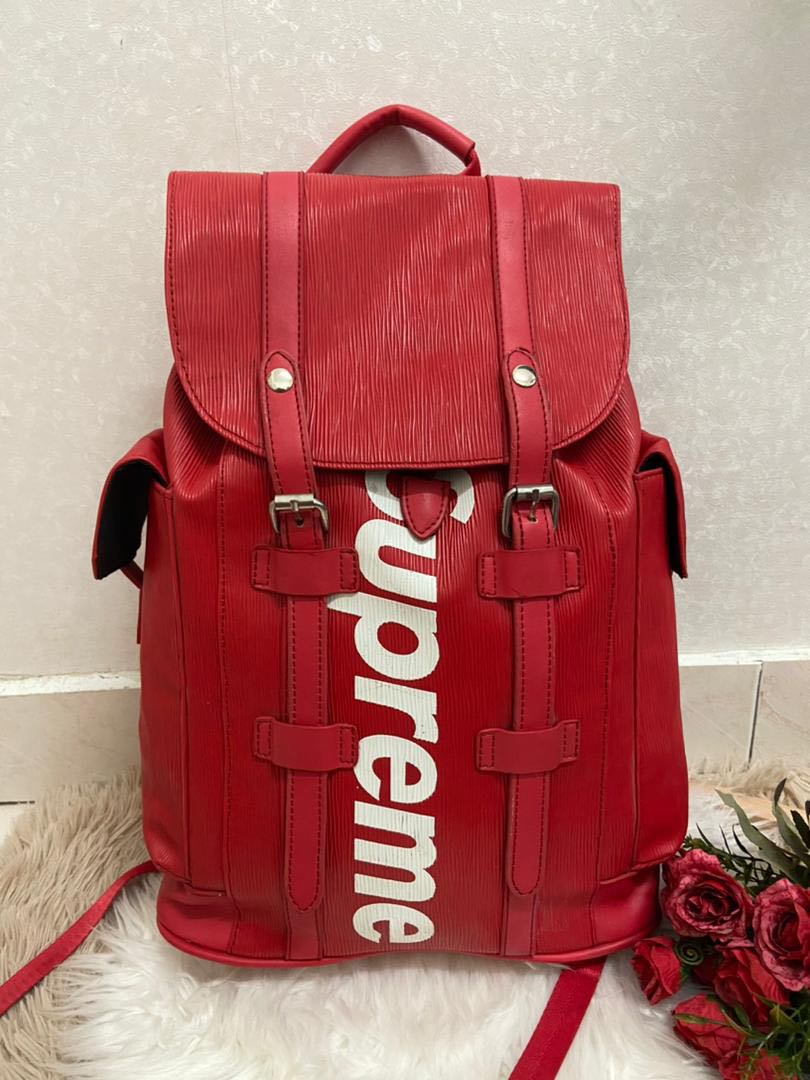 Supreme Louis Vuitton X SUPREME Christopher backpack Red EPI Leather