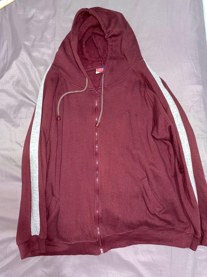 Maroon Champion hoodie jacket