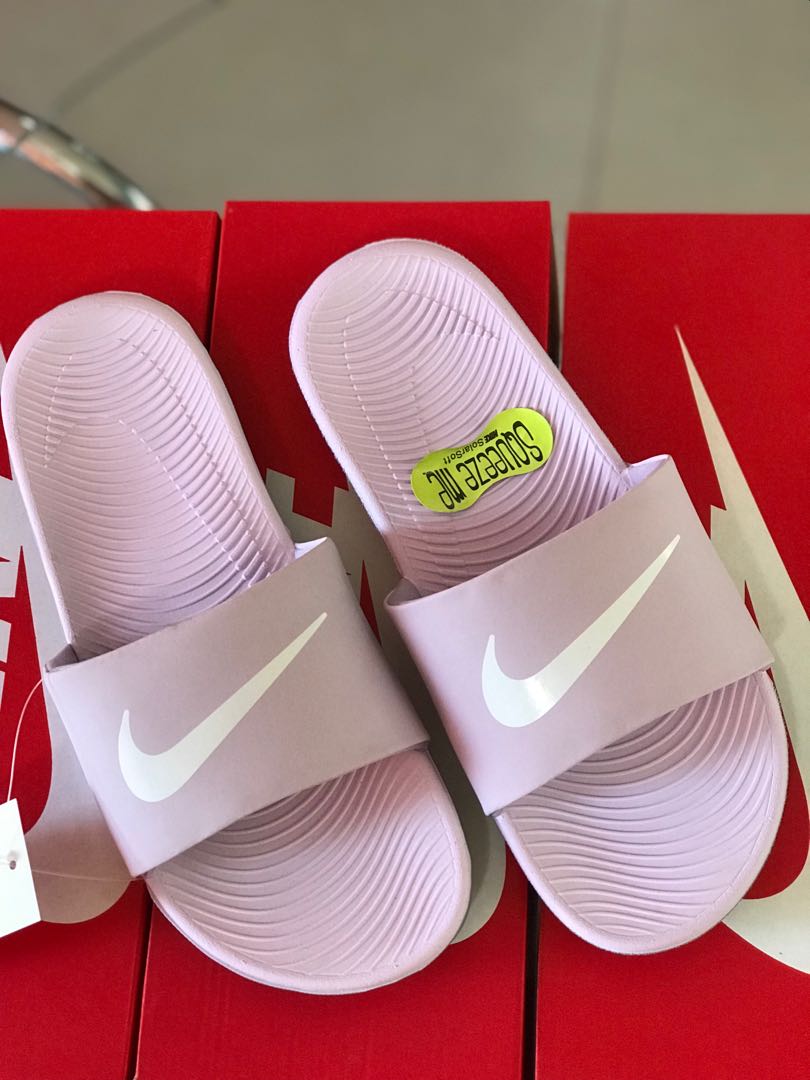 nike kawa slide lilac