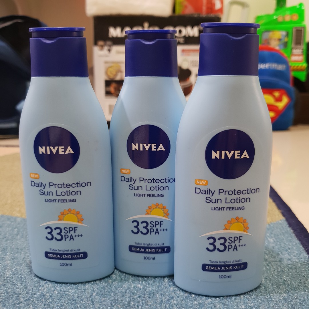 Nivea Daily Protection Sun Lotion SPF 33 PA+++, Kesehatan & Kecantikan