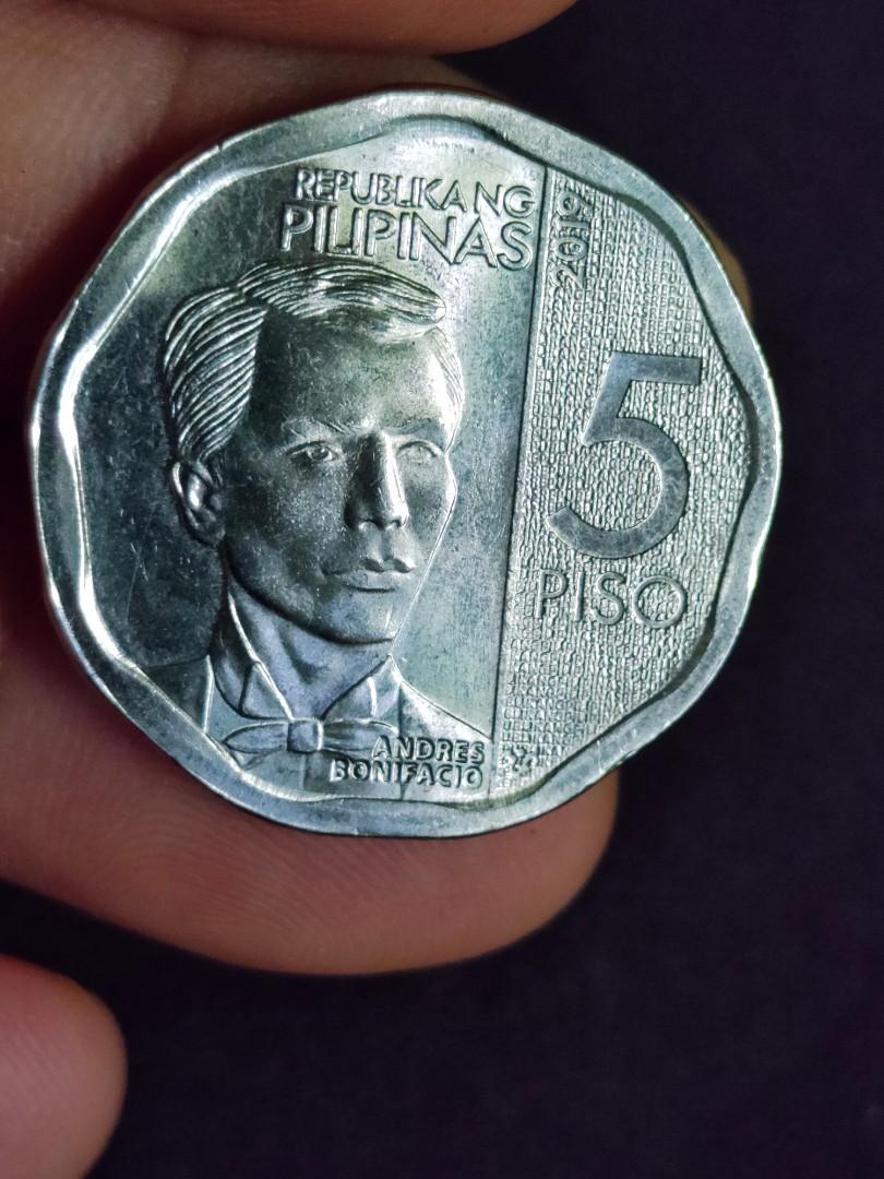 Nonagonal 5 Pesos, Hobbies & Toys, Memorabilia & Collectibles, Currency ...