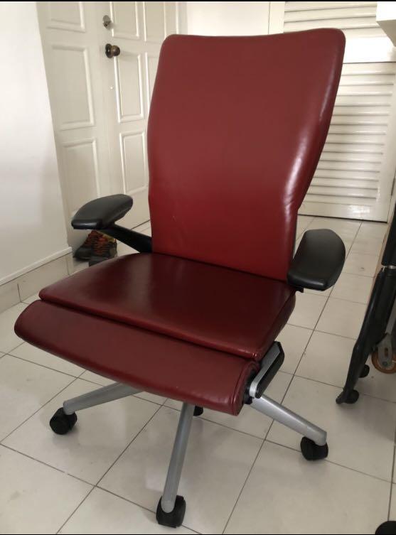 Office Chair Premium Haworth X99 Genuine Leather, Furniture & Home