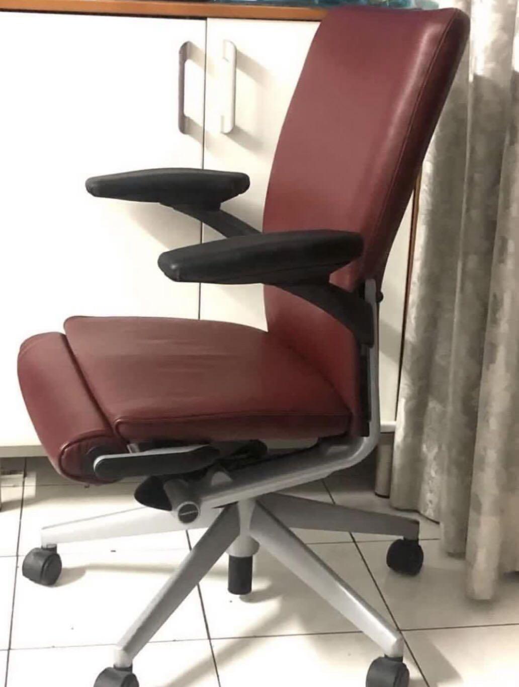 Office Chair Premium Haworth X99 Genuine Leather, Furniture & Home