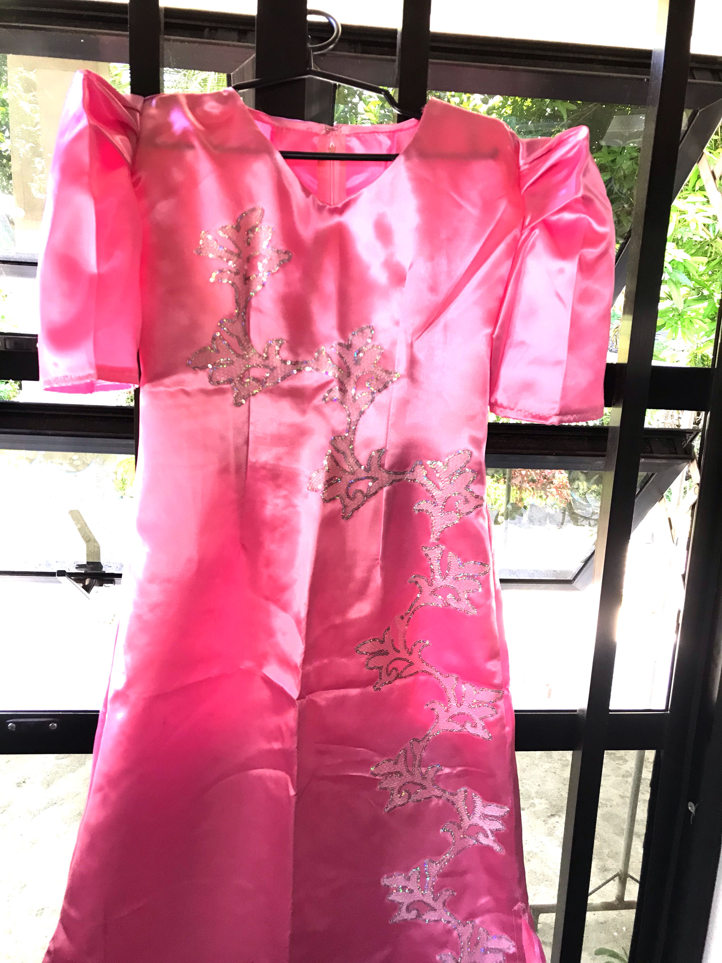 Pink filipiniana dress 10-11 yrs, Women 