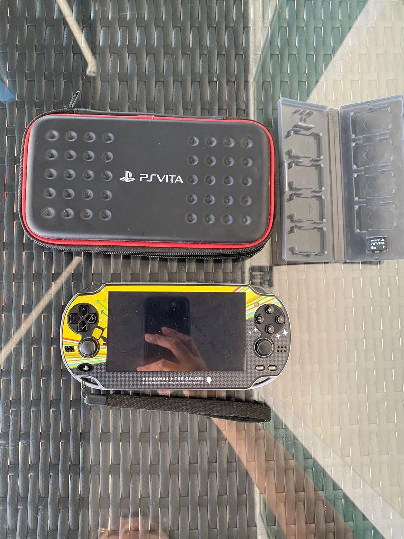 PSVita gaming console yellow black PlayStation Vita