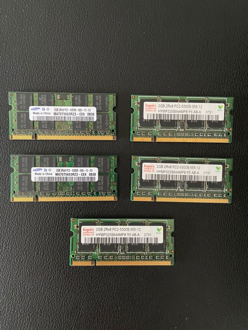 Ram Samsung 2gb 2rx8 Pc2 5300s 555 12 E3 [Hynix] 2GB (2Rx8) PC2-5300S-555-12 667MHz 200pin SODIMM Laptop Memory