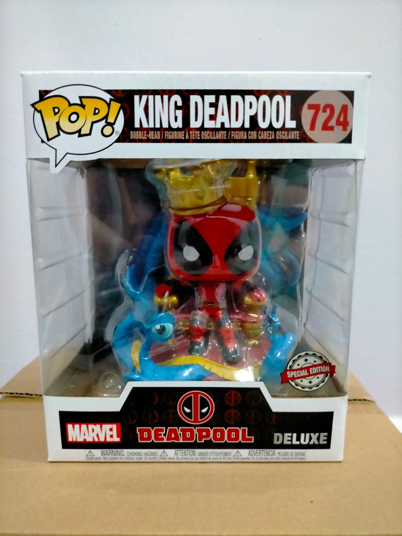 Marvel Heroes King Deadpool on Throne Deluxe Funko Pop! Vinyl Figure #724 -  Previews Exclusive
