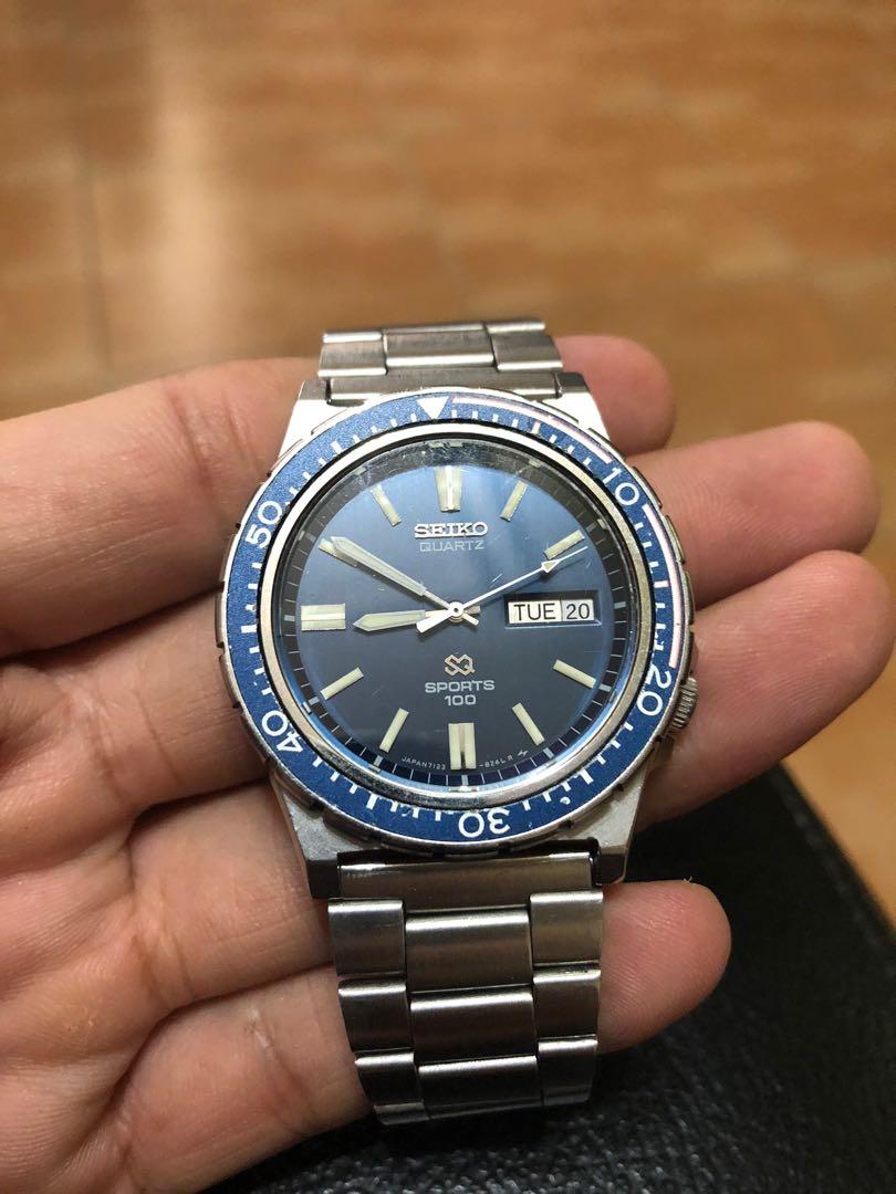 Seiko SQ sports 100 7123 - 823A, Men's Fashion, Watches & Accessories,  Watches on Carousell