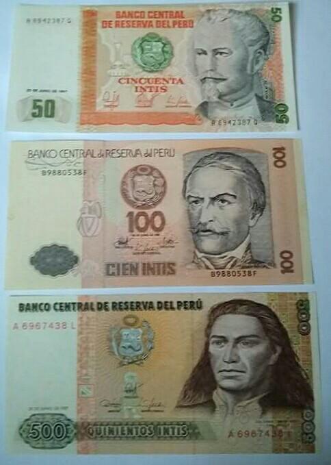PERU 1987 UNC 100 Intis Banknote Paper Money Bill P 133 
