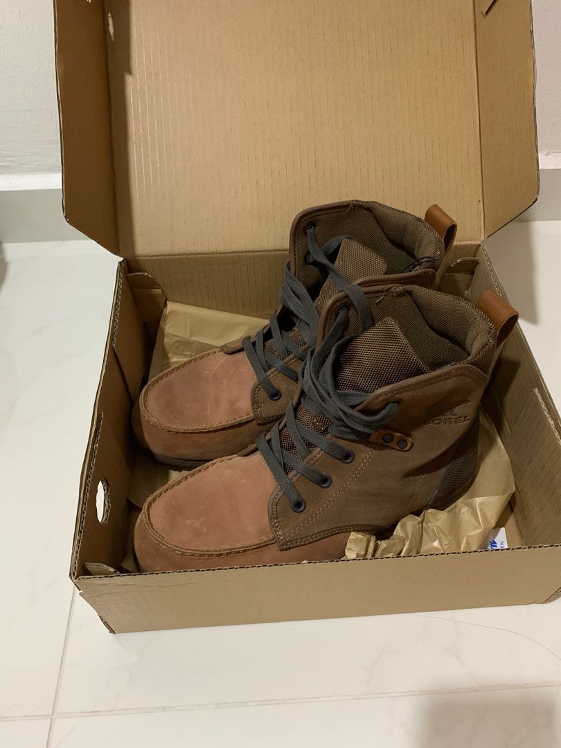 Sorel Ankeny Moc Toe EUR 41.5 full leather waterproof boots Men s