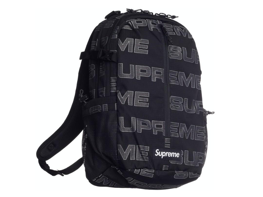 Black supreme backpack fw18 on sale