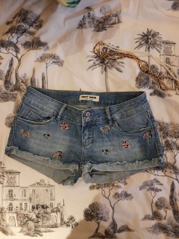 Tally weijl floral embroidered denim 