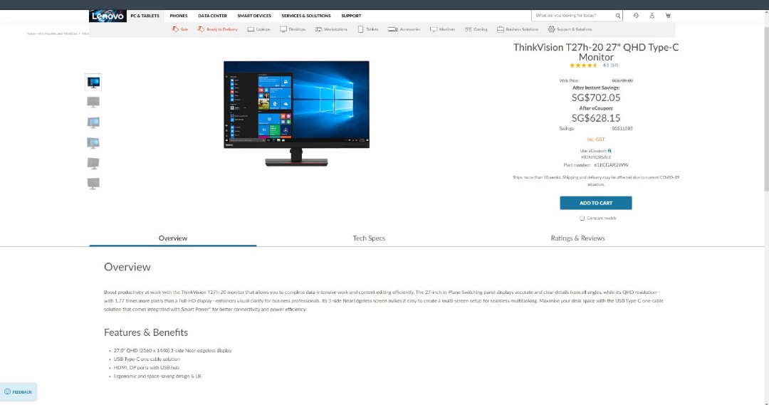 ThinkVision T27h-20 27\