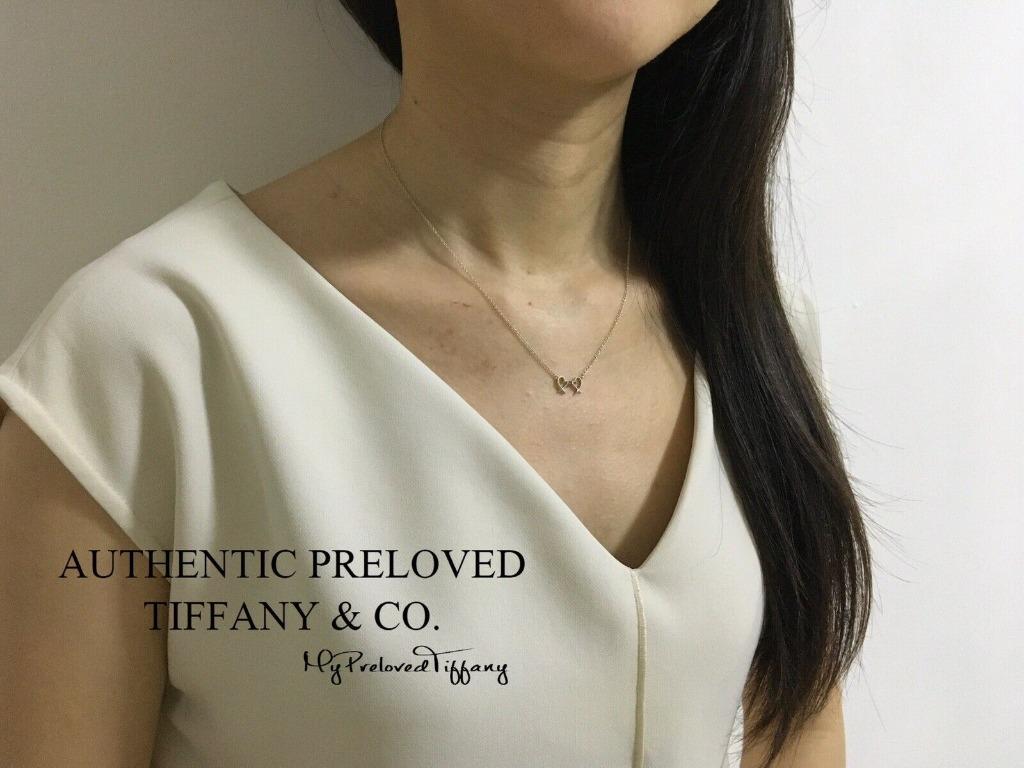 Tiffany Co. Paloma Picasso Double Loving Heart Pink Sapphire Necklace RP 350