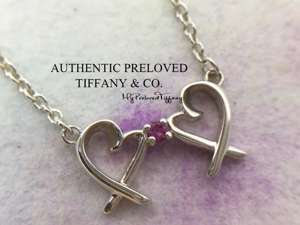 Tiffany double clearance loving heart necklace
