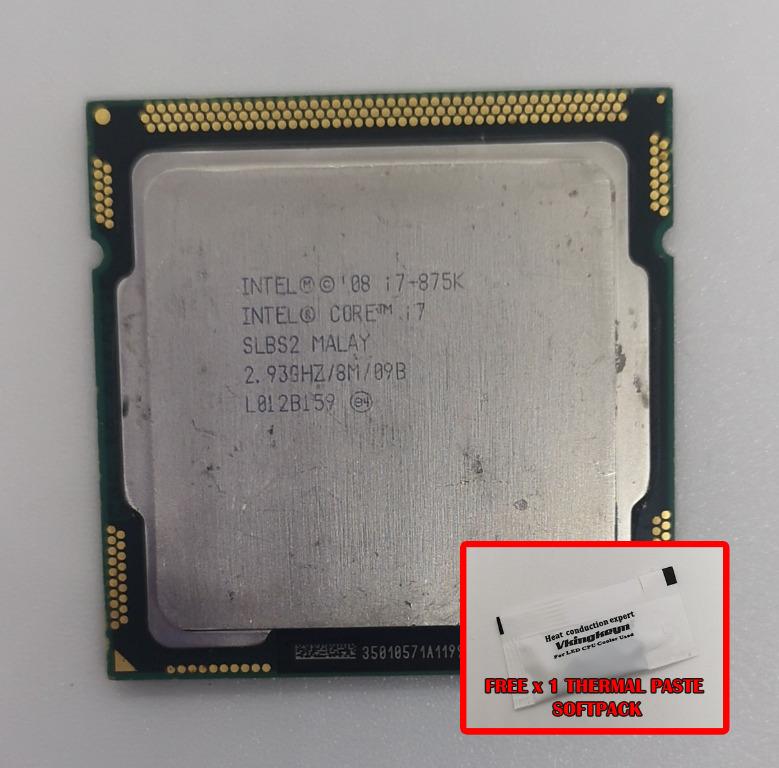 Used Intel® Core™ i7-875K CPU Processor LGA1156 Core Thread 2.93  GHz Max 3.60 GHz ❌ Intergrated Graphic, Computers  Tech, Parts   Accessories, Computer Parts on Carousell