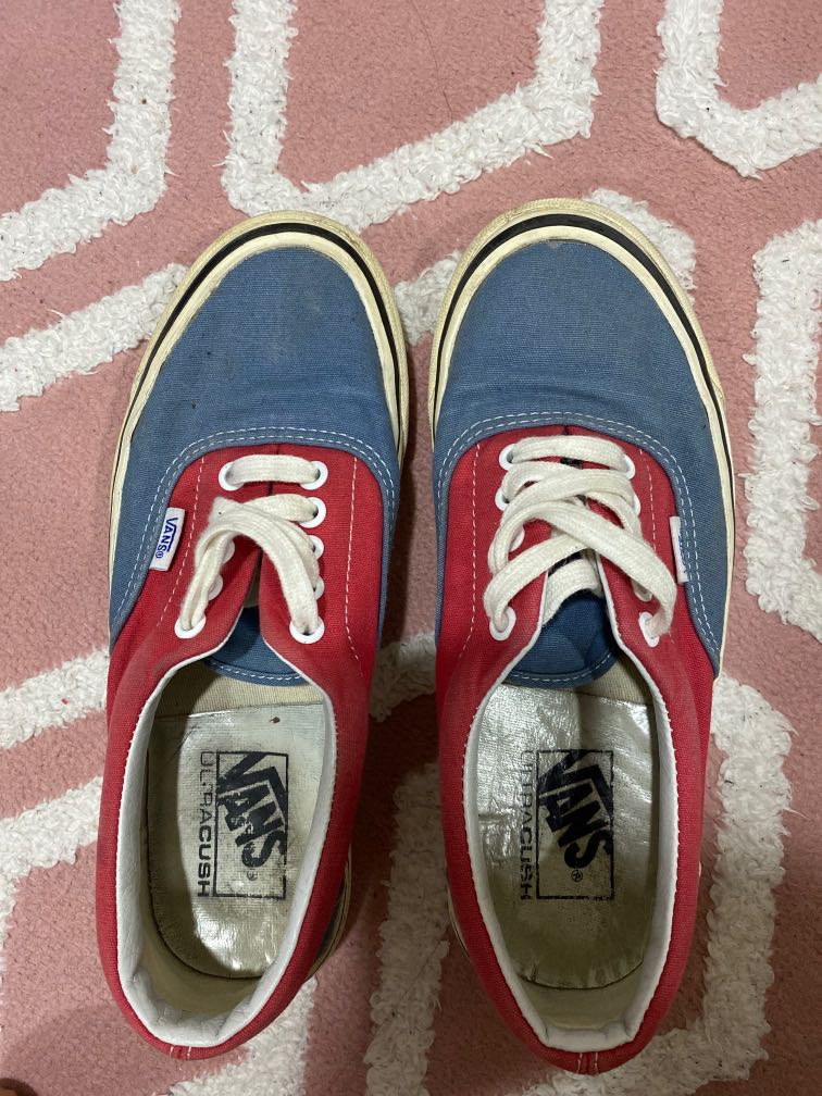Vans era red hot sale navy