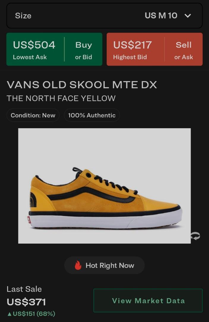 Vans north face size 9 shop