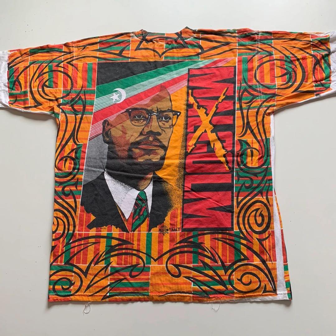 Malcolm x vintage t shirt clearance