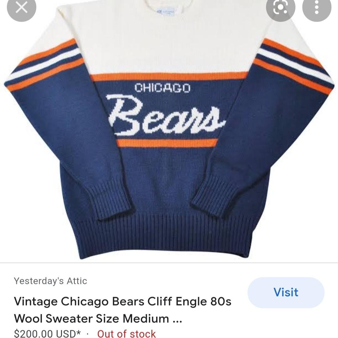 Vintage Chicago Bears Cliff Engle 80s knitted/wool sweater, Men's