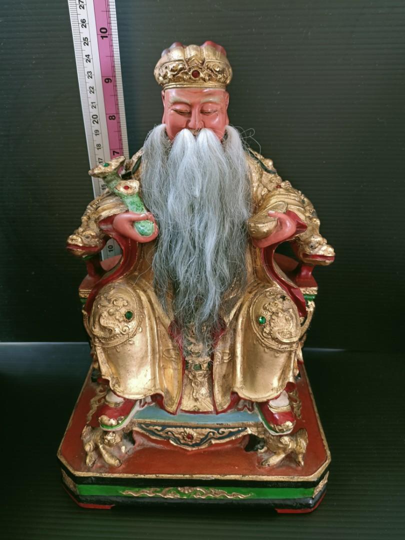大伯公神像 背部可以裝藏 Wooden Deity Figure Da Bo Gong Hobbies Toys Memorabilia Collectibles Vintage Collectibles On Carousell