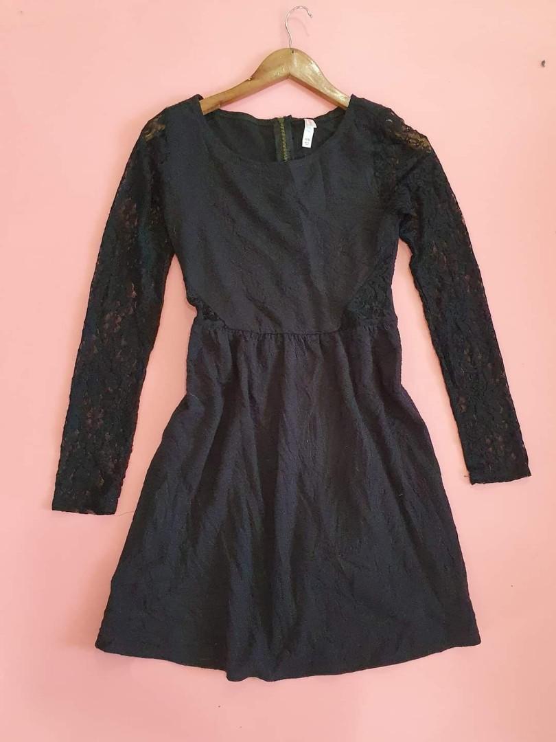 xhilaration black lace dress