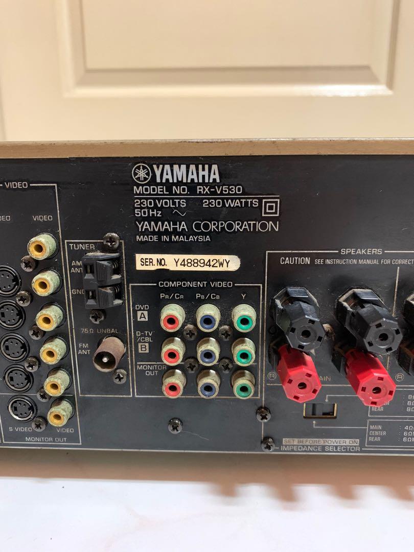 Yamaha AV Receiver RXV530, Audio, Soundbars, Speakers & Amplifiers on