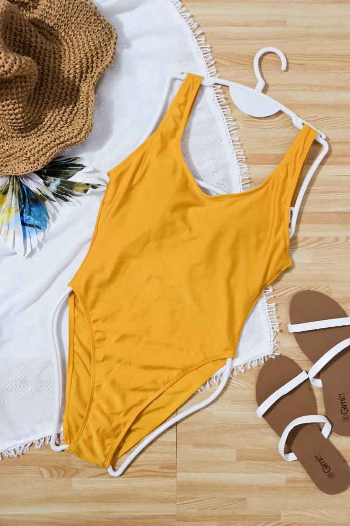 Zaful yellow one piece bikini swimsuit