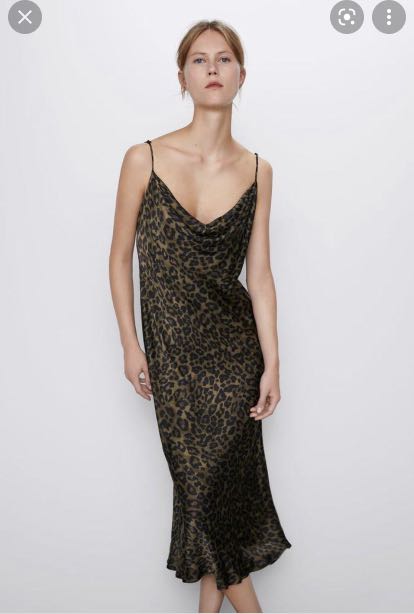 cow print dress zara