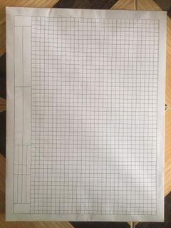 15X20 paper size Plain and Graphing paper for architecture students