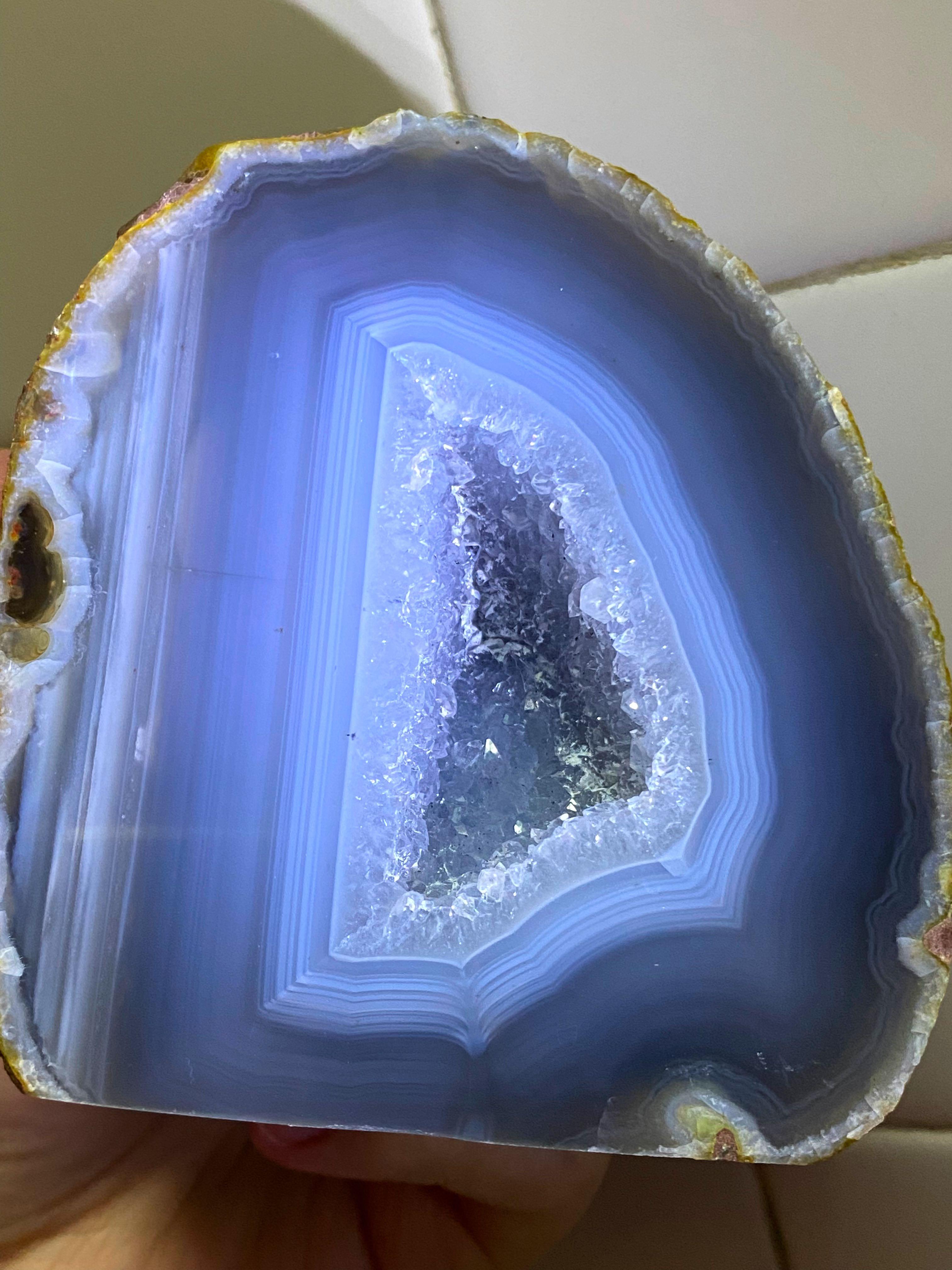 Agate Geode with Blue Lace Agate Lining Crystal