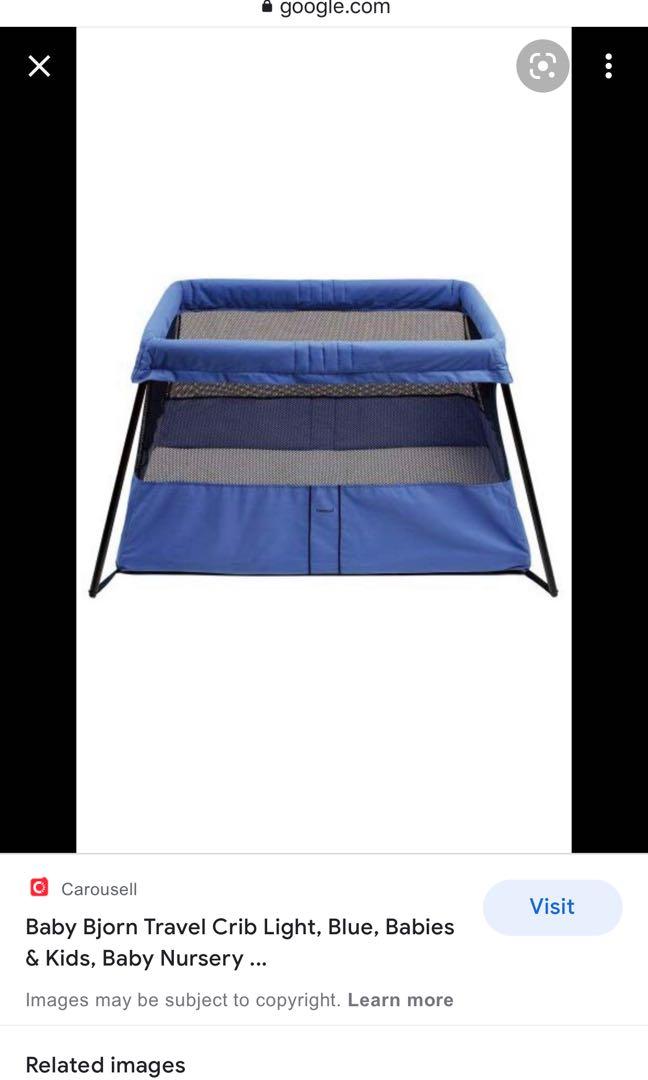 Baby bjorn travel crib blue online