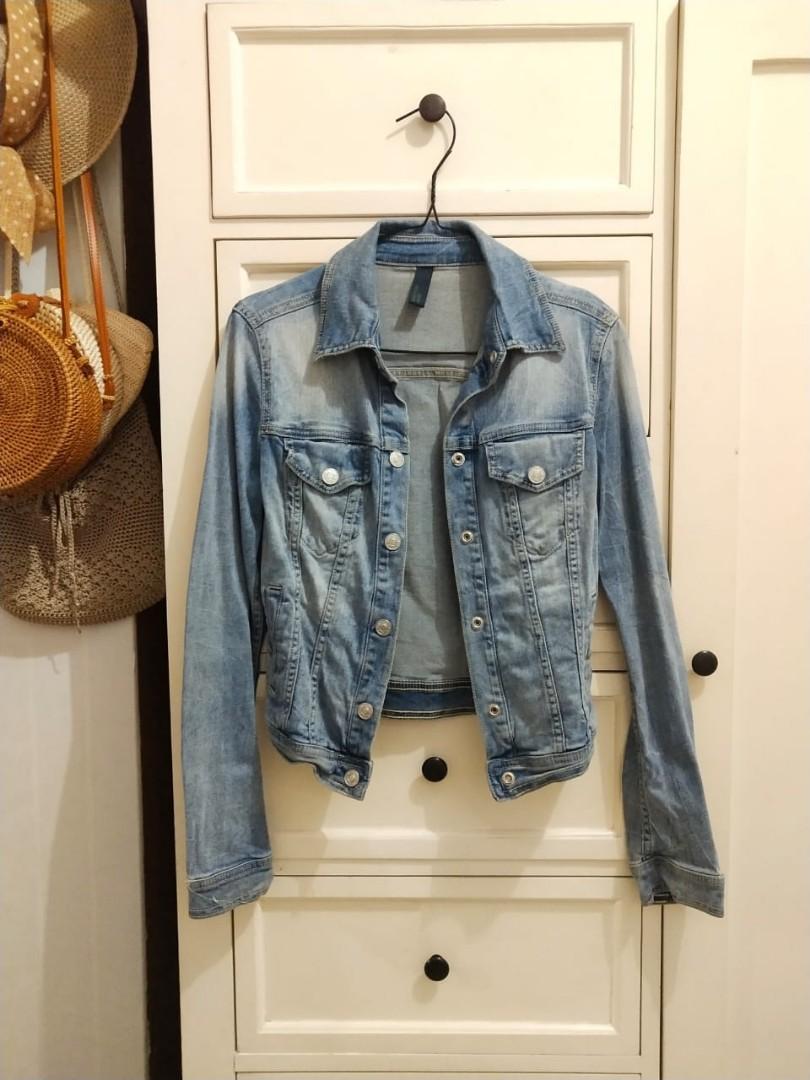 Benetton Jeans Jacket, Fesyen Wanita 