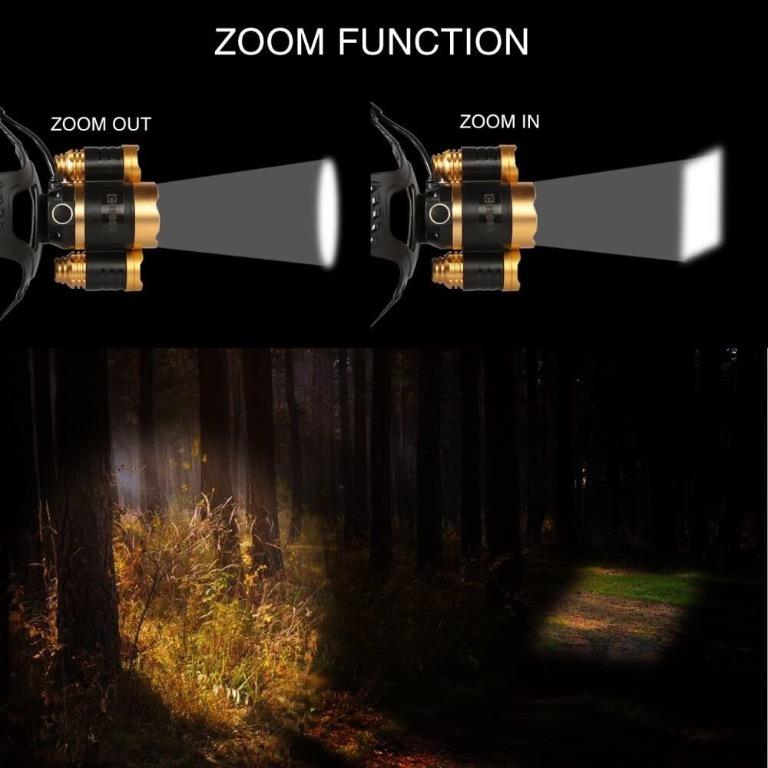 Best Seller! COSOOS LED Flashlight, Rechargeable Headlamp With Red Safety  Light, 2500 Lumen Xtreme Bright,Zoomable 4-Mode Waterproof Head Lamp For  Adults,Hardhat,Support AAA Battery,Li-ion Battery Included, Sports  Equipment, Bicycles  Parts, Parts 