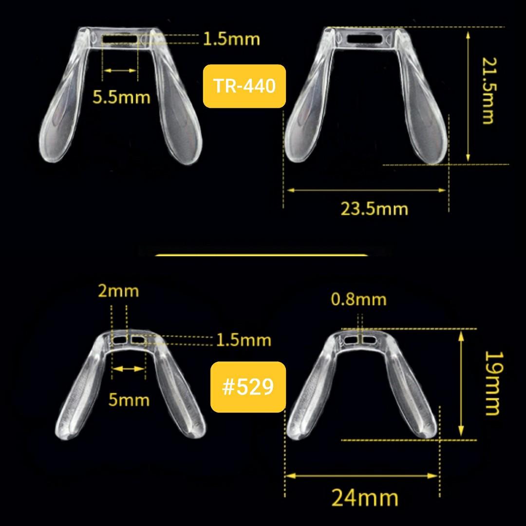 Anti Slip Silicon Spectacle / Spec Nose Support Replacement Pads ...