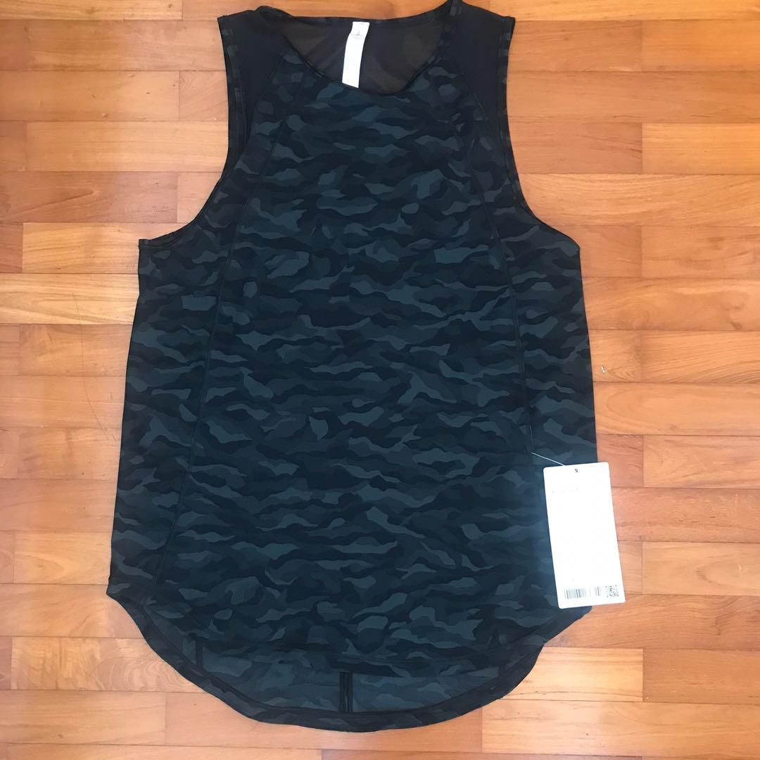 BNWT Lululemon Sculpt Tank size 6 in Sequoia Camo Print Deep Coal Black. Women s Fashion Activewear on Carousell