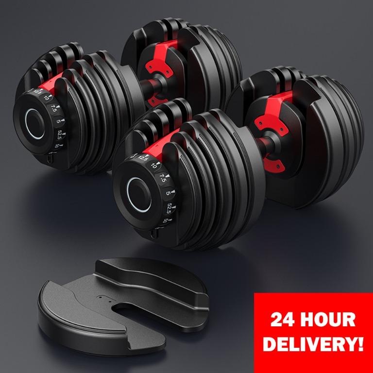 Bowflex Style Adjustable Dumbbell Free Weights Home Gym Dumbbells