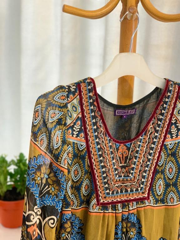 Branded Vini Kawen Embroidery Floral Dress, Women's Fashion