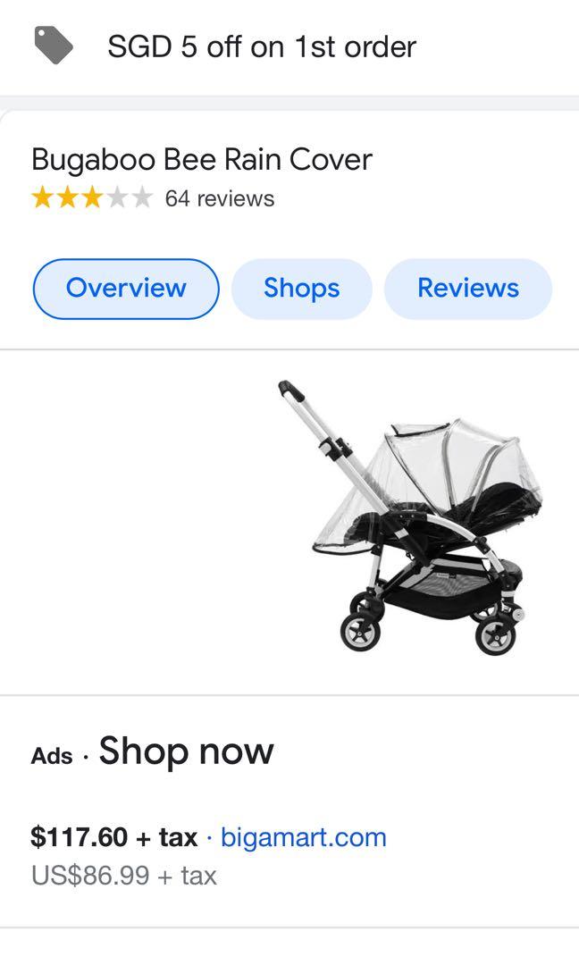 Bugaboo bee rain cover Babies Kids Going Out Strollers on Carousell