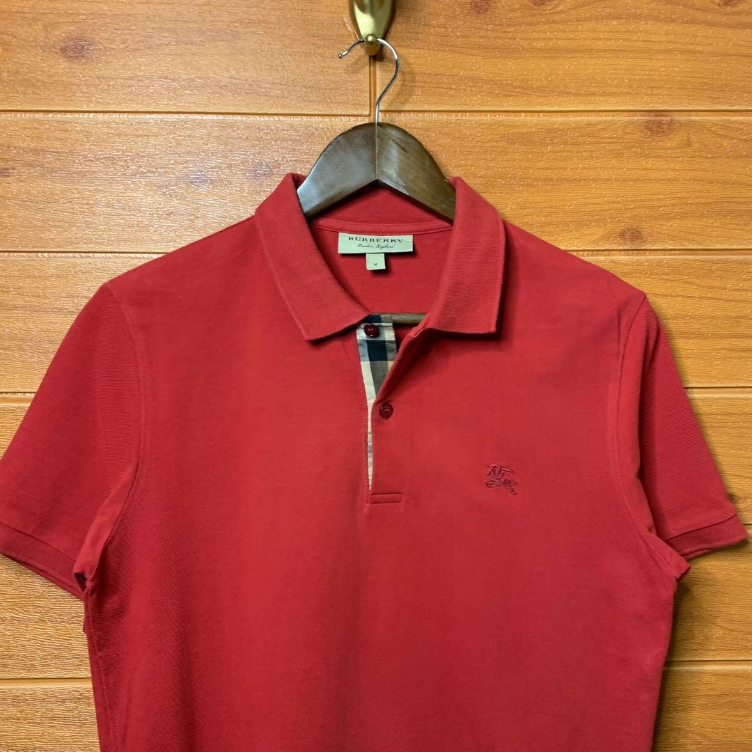 burberry red polo shirt
