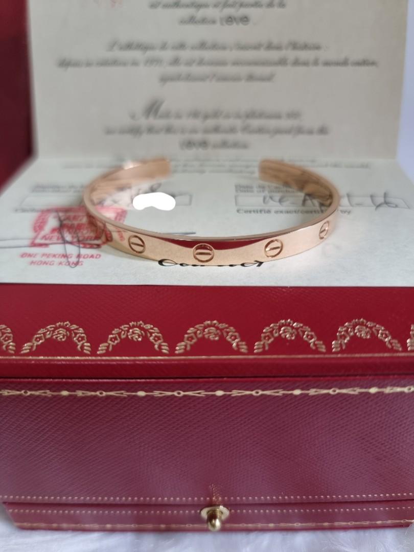 Cartier love open top cuff