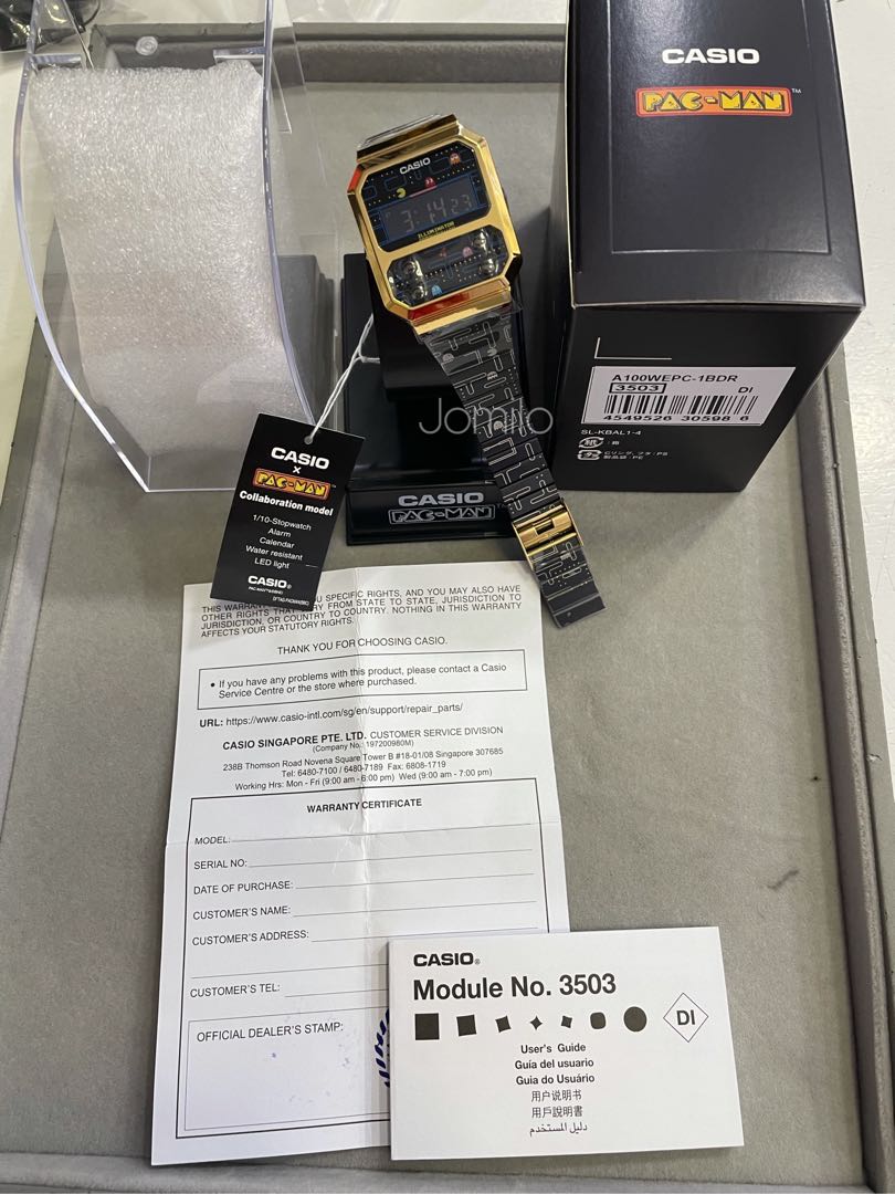 CASIO PACMAN Vintage A100WEPC1B (Authentic), Luxury, Watches on Carousell