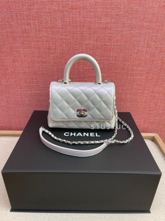 Chanel Mini Coco Handle AS2215, 名牌, 手袋及銀包- Carousell