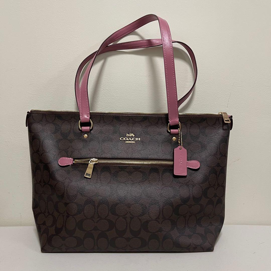 coach gallery tote pink