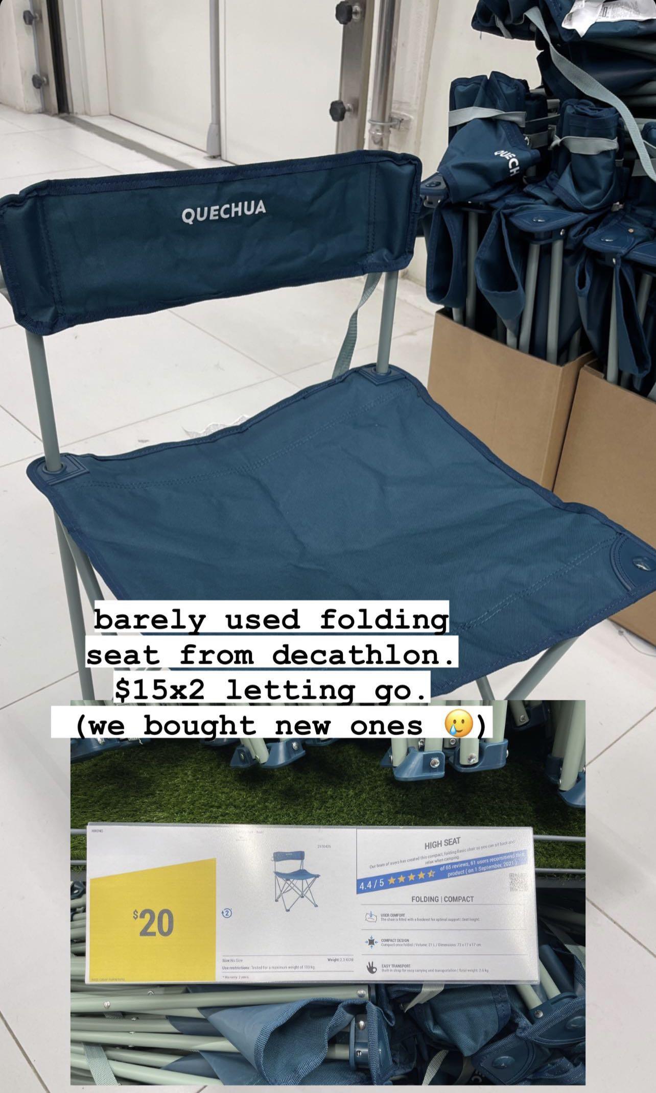 Decathlon Folding Chair, Furniture & Home Living, Furniture, Chairs on
