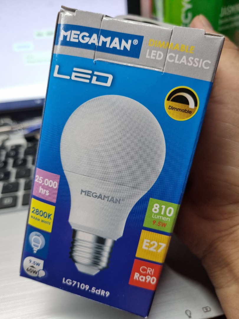 [Dimmable] Megaman e27 led bulb, Furniture & Home Living, Lighting