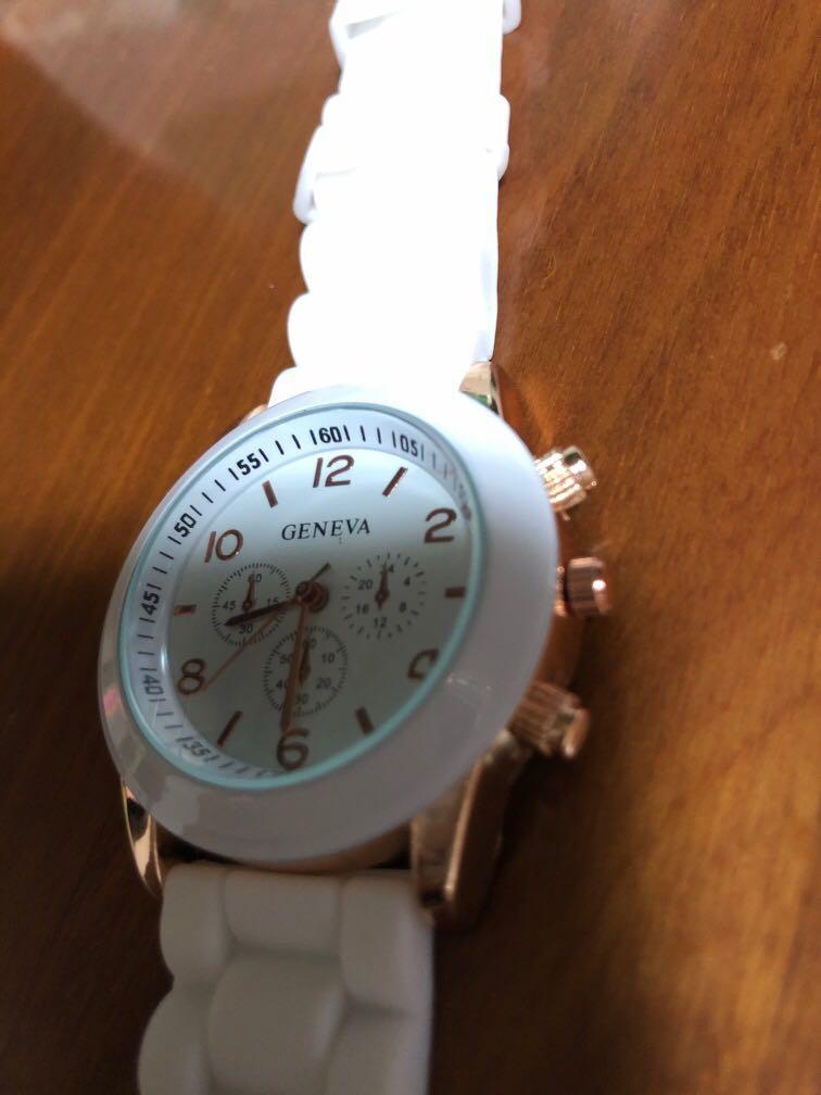 Geneva White Watch