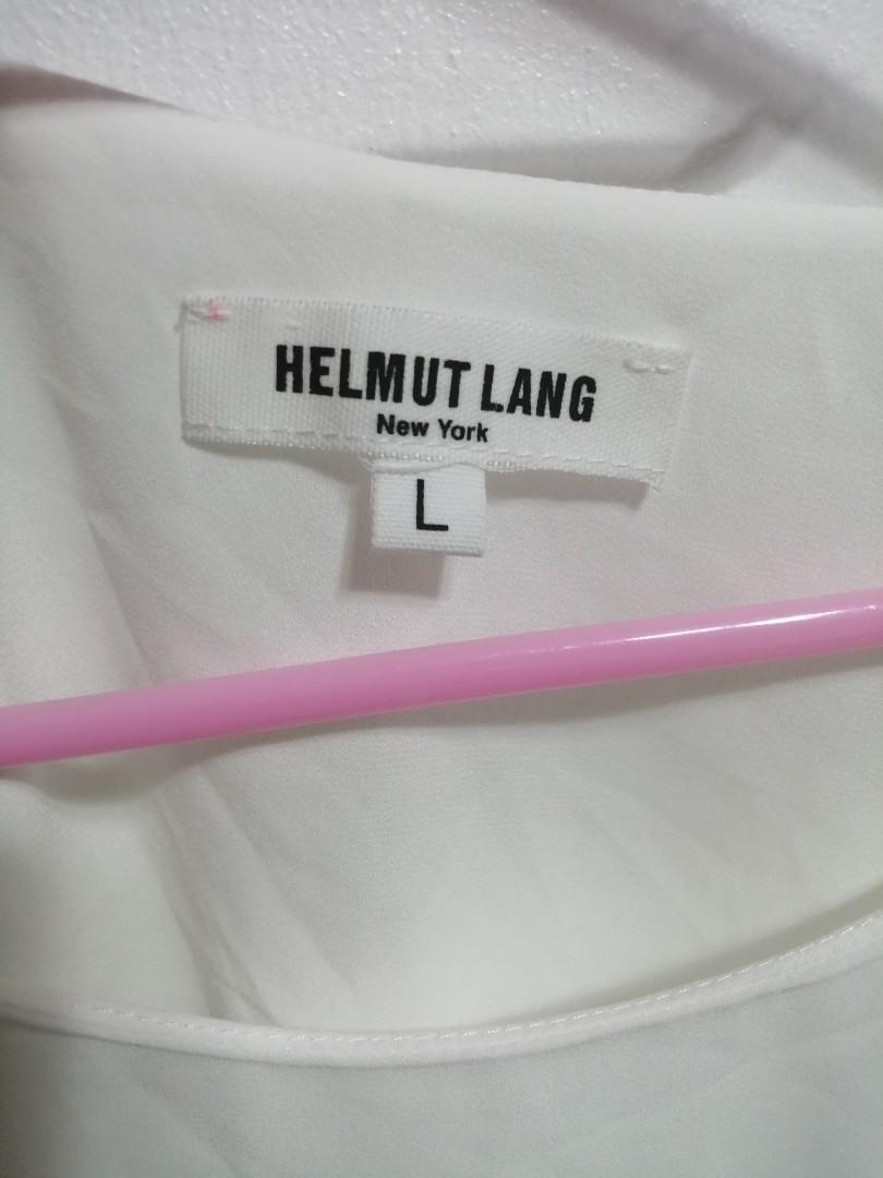 Helmut lang (Category: Dresses) located in Makati City. Submitted by bimmeup (Listing ID 1115214605, Image 2). Description: White large blouse 1500 + sf No issues.