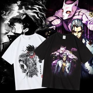 jojo奇妙冒險承太郎吉良吉影殺手皇后黃金之風夏純棉短袖T恤男女64235363510657110