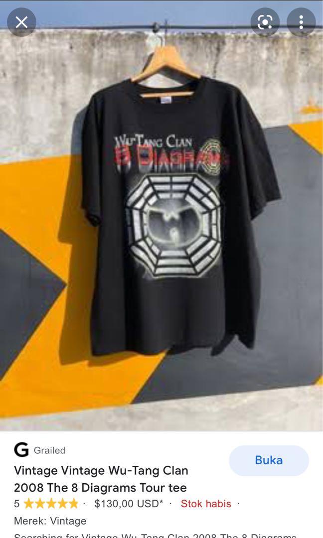 Kaos Vintage Raptee Wu Tang 8 Diagrams Fesyen Pria Pakaian Atasan Di Carousell